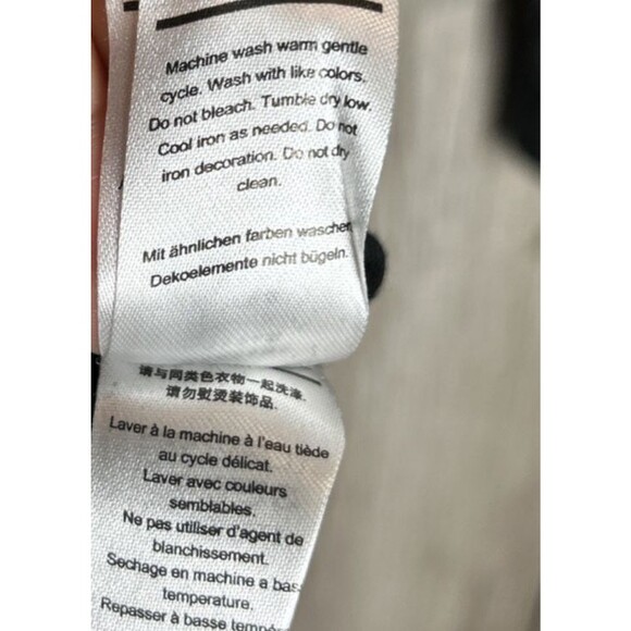 Smartwool Top Merino Wool Black Gray Floral Print 1/4 Zip Mock Neck Size S - Picture 7 of 7